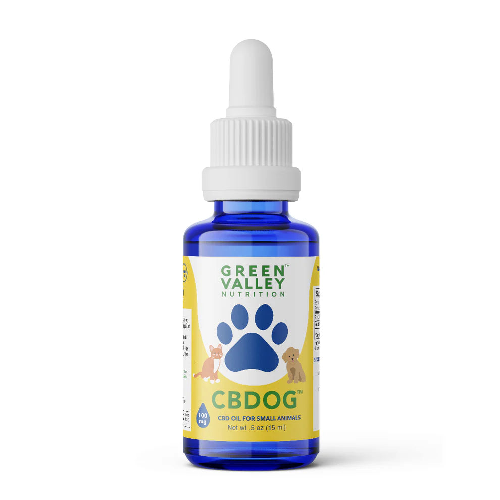 Green Valley Nutrition CBDOG Drops (small)– Premium CBD Oil for Dogs & Cats