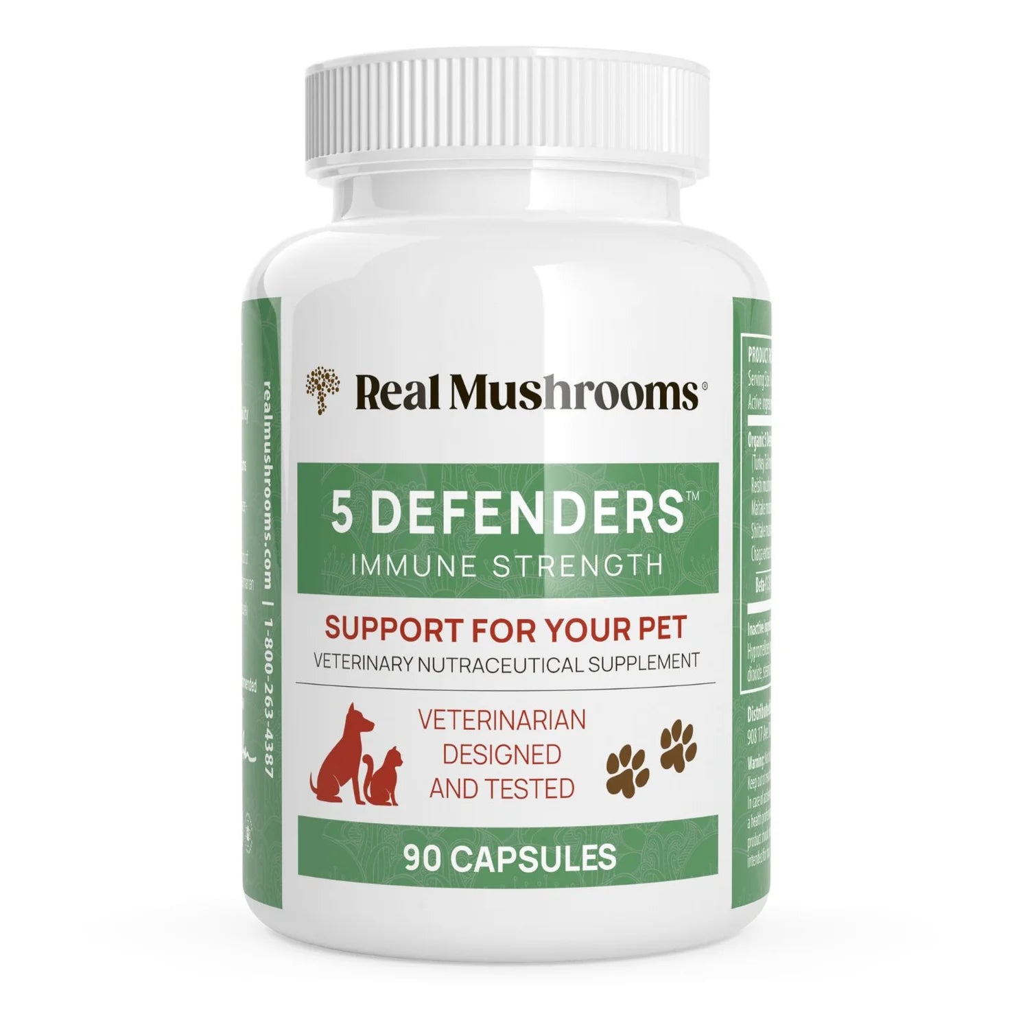 5 Defender Pills Real Mushroom- 90ct