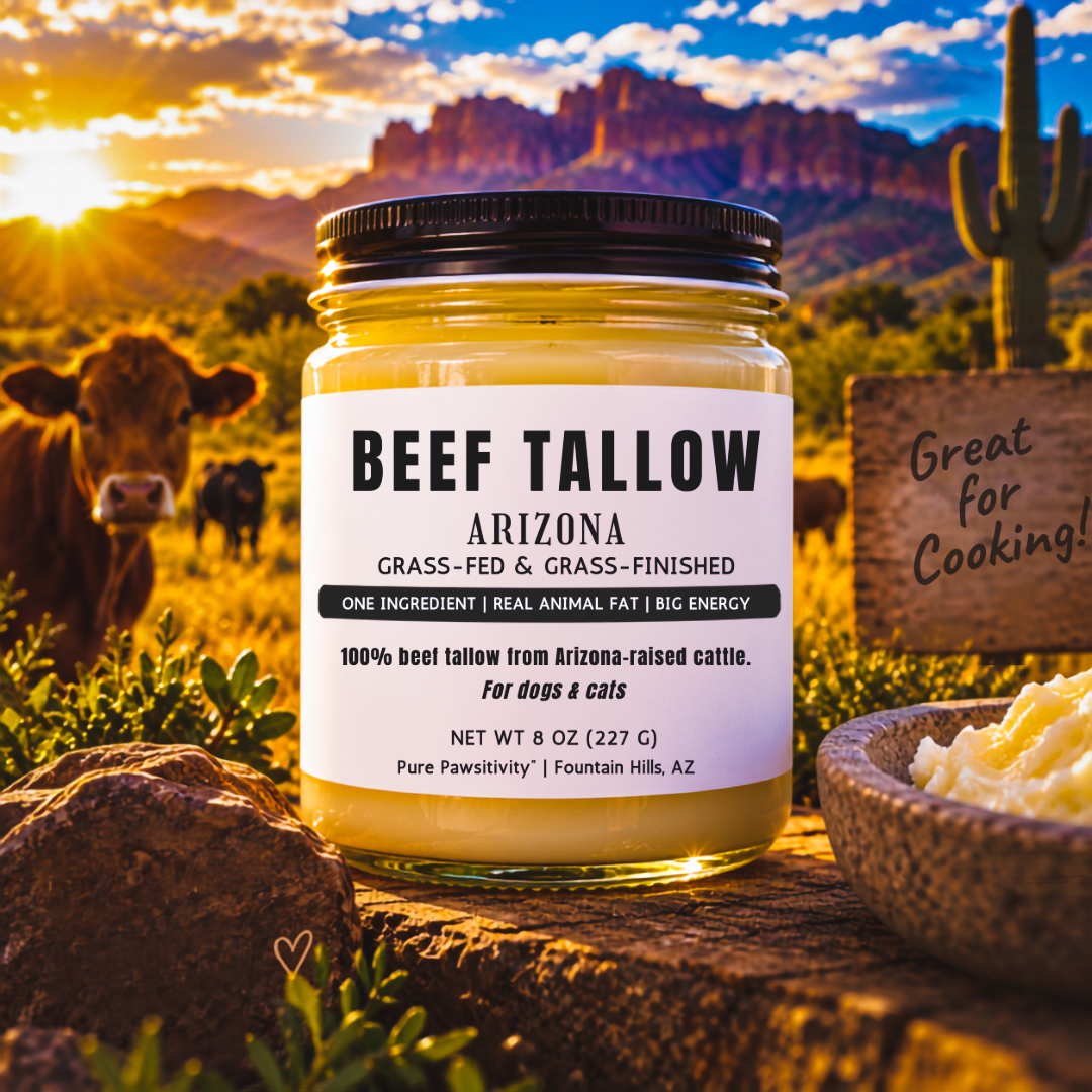 Arizona Grass-Fed & Grass-Finished Beef Tallow for Dogs & Cats