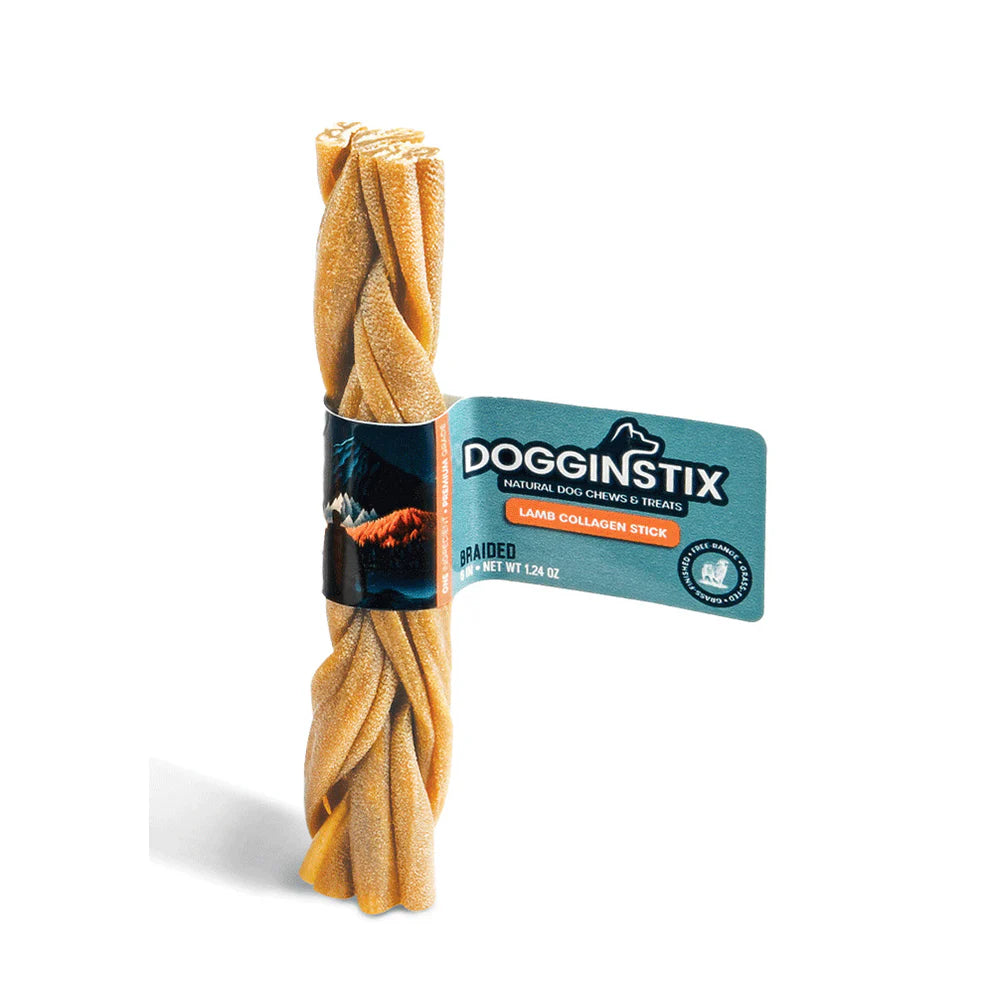 Doggin Stix Braided Lamb 6"