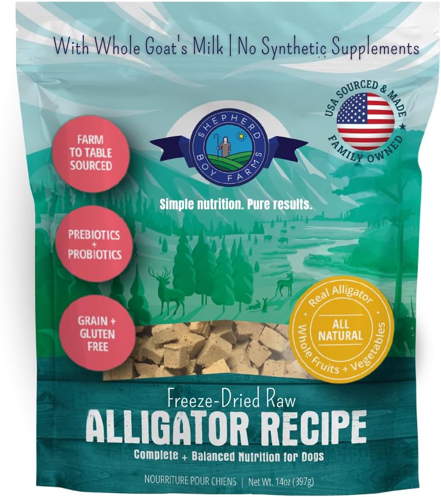 SBF Freeze-Dried Raw Alligator Dog Food – 14oz