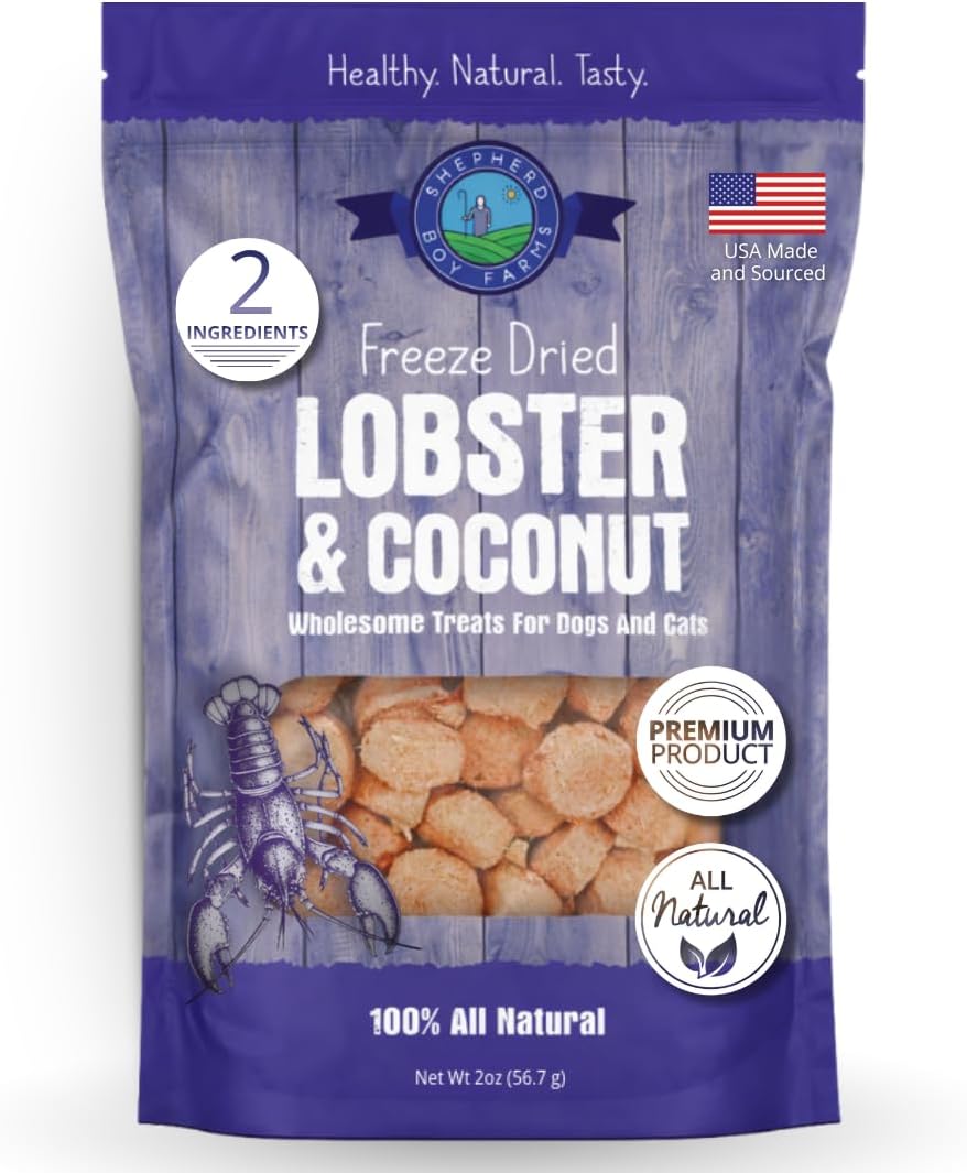 SBF FD Lobster & Organic Coconut Treats for Dogs & Cats – 2 oz