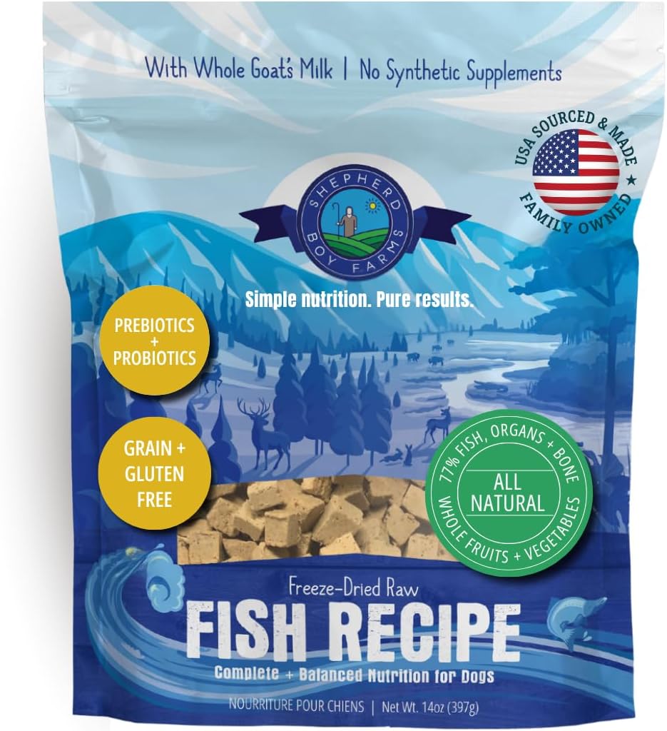 SBF Freeze-Dried Raw Fish Medley Dog Food – 14oz