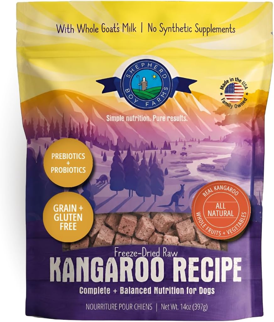 SBF Freeze-Dried Raw Kangaroo Dog Food – 14oz