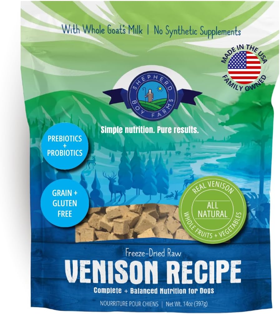 SBF Freeze-Dried Raw Venison Dog Food – 14oz