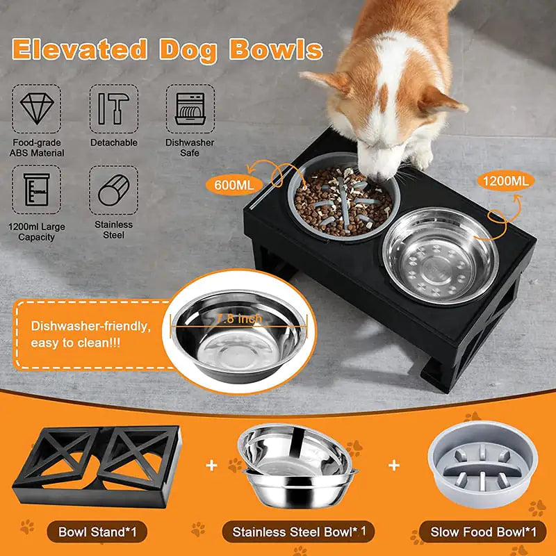 Mess-Free Dog Bowl (Adjustable)