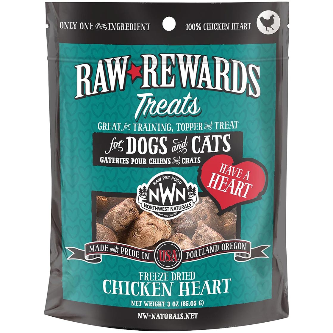 NWN Whole FD Chicken Hearts 10oz
