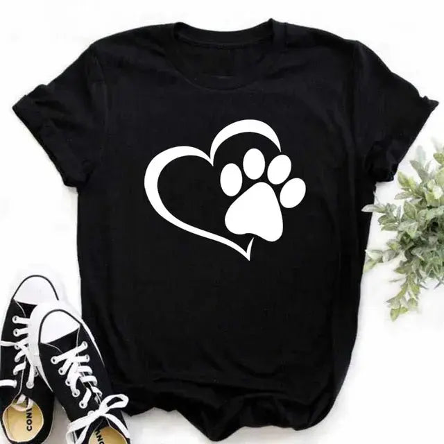 Cute Women's Dog Mom Graphic T-Shirt-Variety