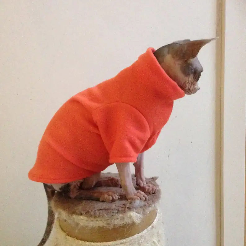 Fleece T-Shirt for Sphynx Cat - Cat/Dog Clothes